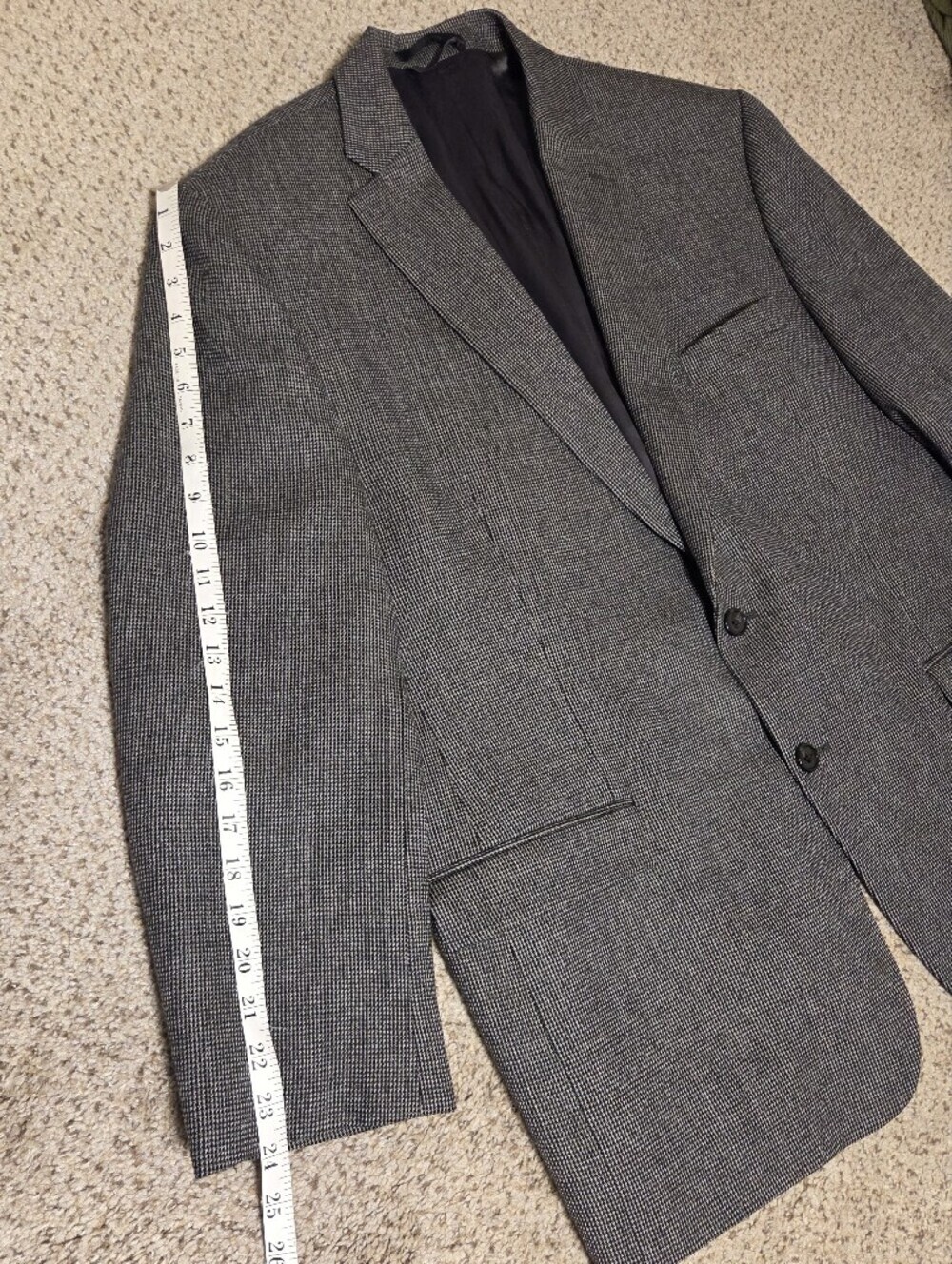 Lauren Ralph Lauren Mens 46 R Wool Sport Coat Blazer Jacket Elbow Patch 2 Button - Picture 9 of 11